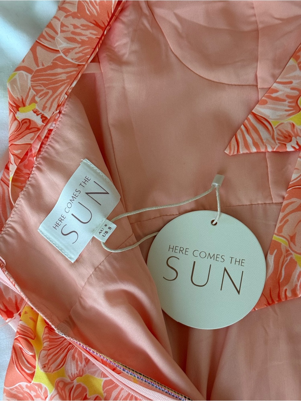 Selfie Leslie Orange Floral Tiered Maxi Dress - Picture 2 of 3